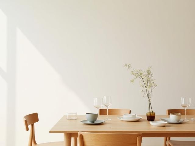 ミニマリストなデザインのダイニング家具